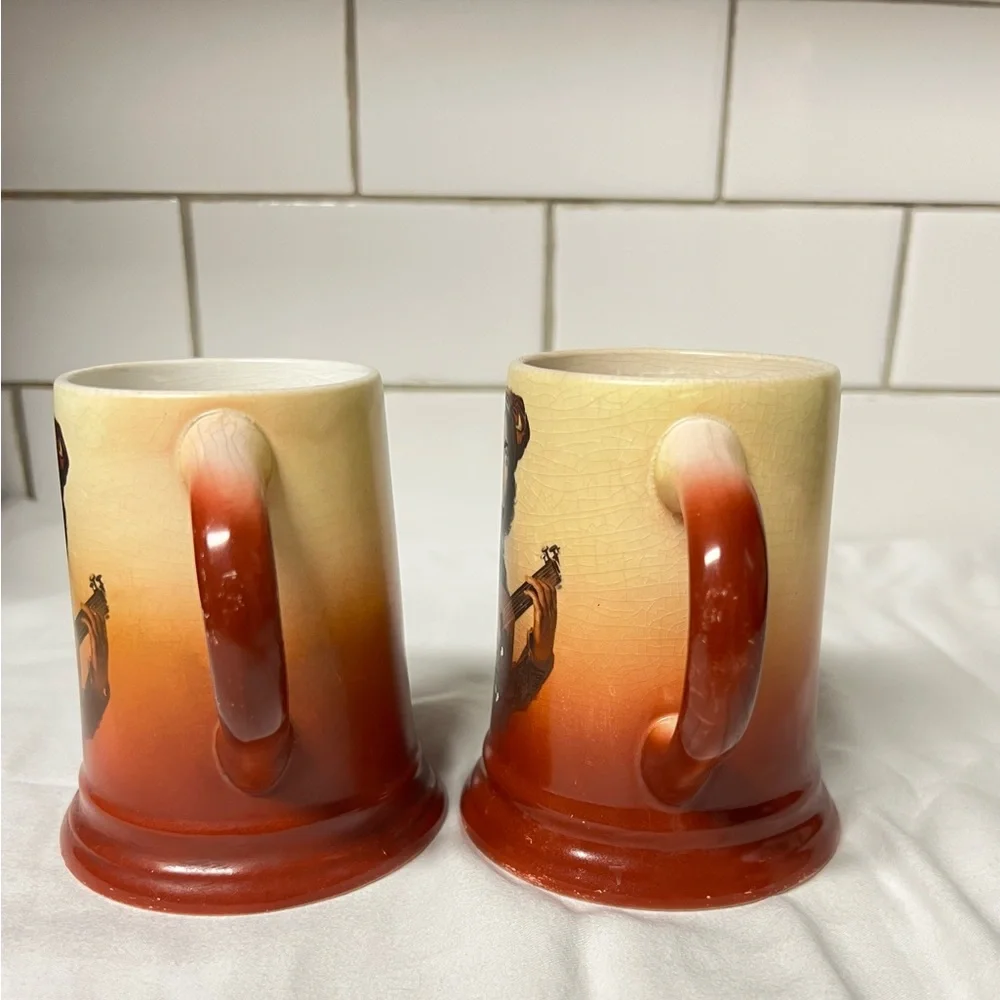 Vintage Heurich Brewery Beer Mugs Collectible Breweriana Set of 2